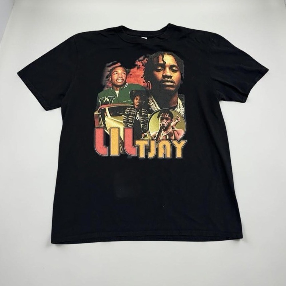 Lil Tjay Graphic T Shirt Black Gildan Softstyle Hip Hop Rap Music Unisex Large